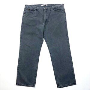Lee Jeans Men's 42X30 Charcoal Grey Regular Fit Straight Leg Rigid Denim
